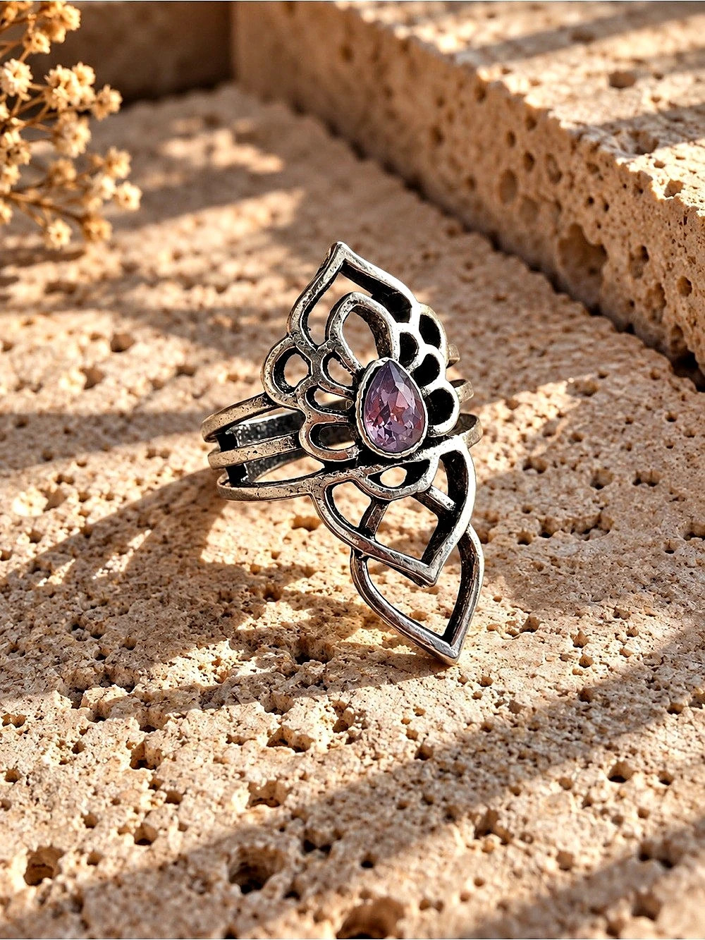 Purple Stone Statement Ring